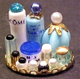 Dollhouse miniature SMALL PERFUME TRAY - BLUE